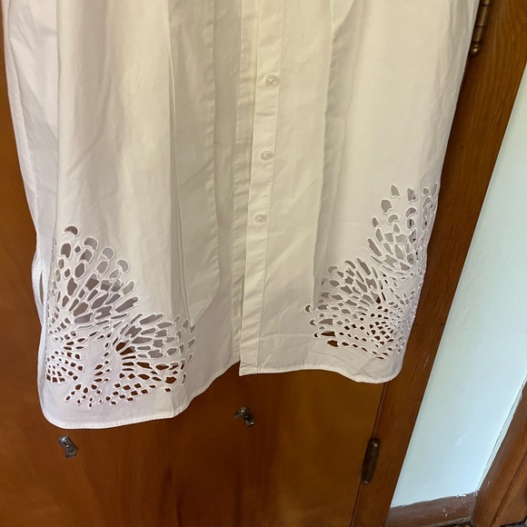 White House, Black market, white cotton eyelet dress or jacket. - Picture 3 of 6